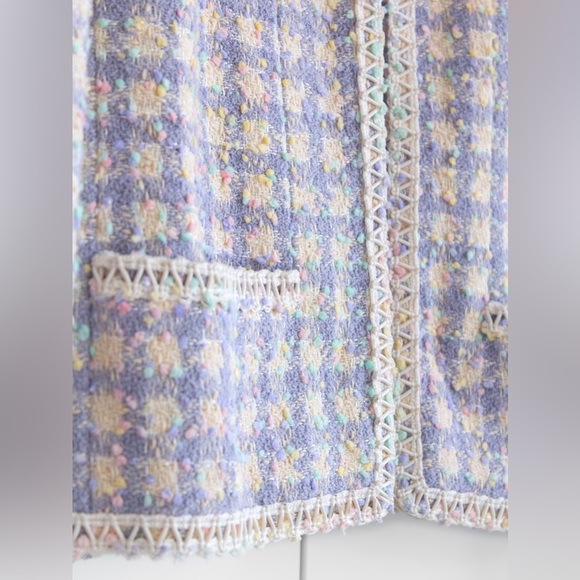 Chanel Vintage S/S 1994 Lilac Lavender Multicolor Runway 94P Jacket Skirt Suit - Picture 10 of 16